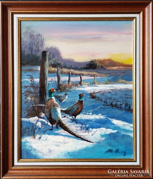 Adilov Alim: Csendes téli reggel – 50x40 cm, olaj-vászon festmény