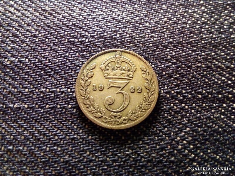 Anglia V. György (1910-1936) .500 ezüst 3 Pence 1922