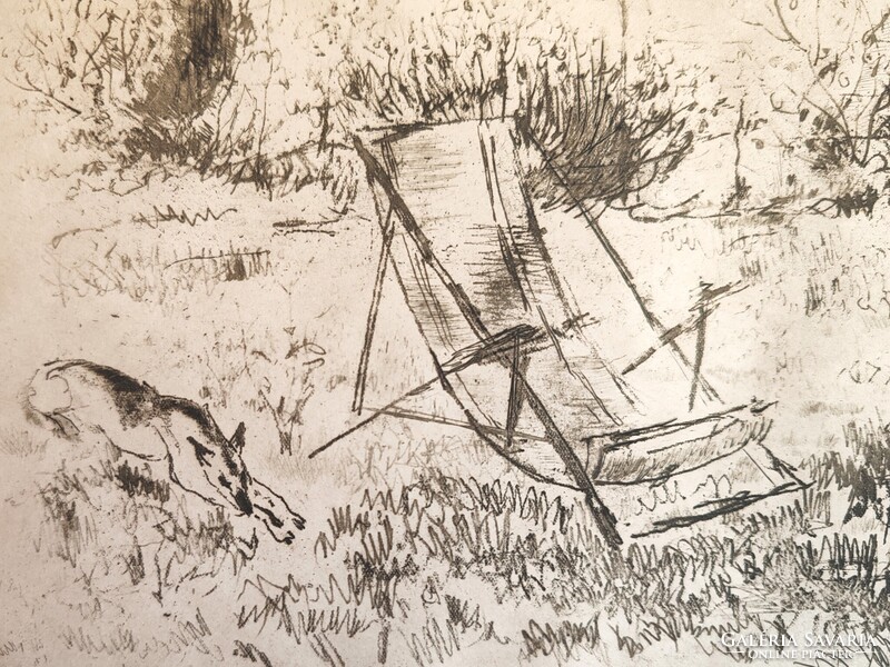 Láng Rudolf: Nyári kert kutyával