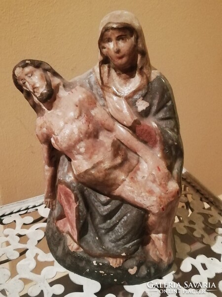 Antik pieta gipsz szobor