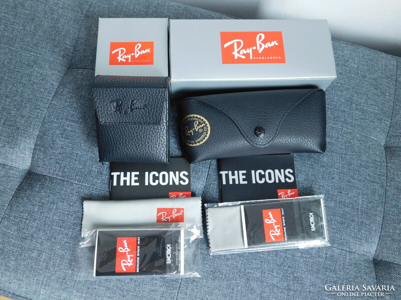 Ray Ban napszemüveg/szemüveg tokok -  doboz, tok, papírok, törlőkendő