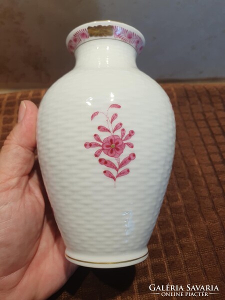 Herendi Apponyi purpur váza 14 cm