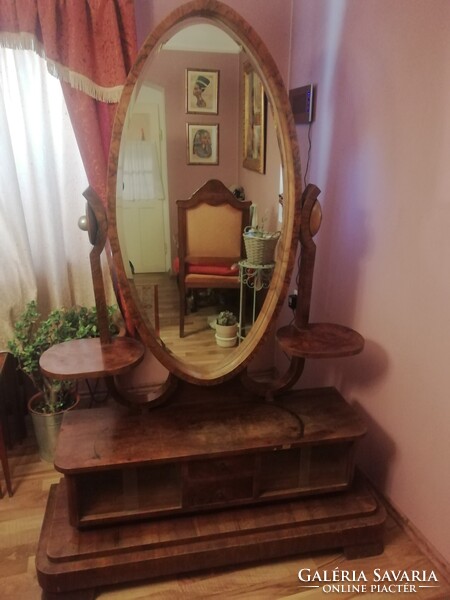 Art deco vitrines fésülködő asztal, fésülködő szekrény