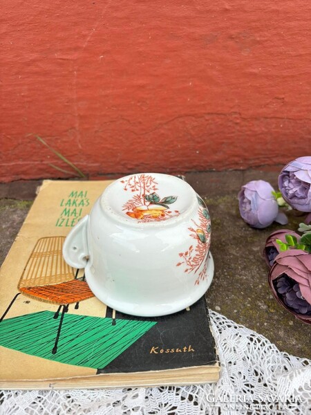 Gyönyörű sárga rózsás komabögre komacsésze porcelán