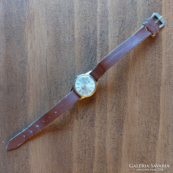 Cornavin Antimagnetic karóra. 17 köves, mechanikus, másodperc segédkörrel, bőr szíjjal, javítandó