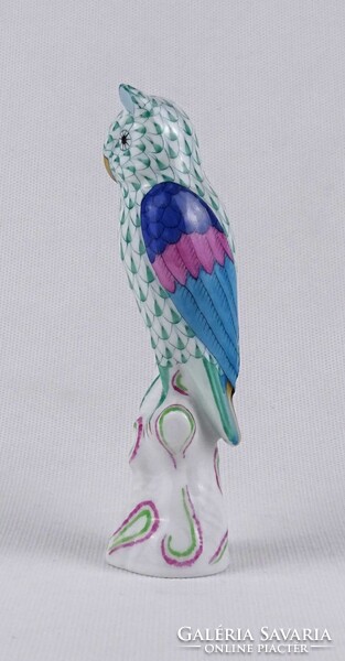 1U232 Kisméretű pikkely mintás Herendi porcelán bagoly 13 cm