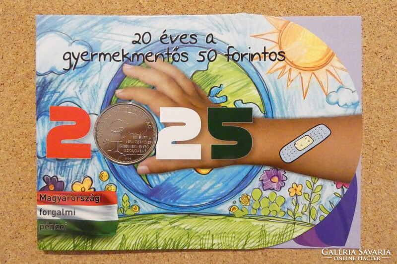 2025 20 éves a gyermekmentős 50 Ft-os!