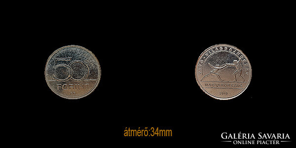 50 FORINT - A VÍVÓ - VILÁGBAJNOKSÁG MAGYARORSZÁG - 2019 UNC fényes