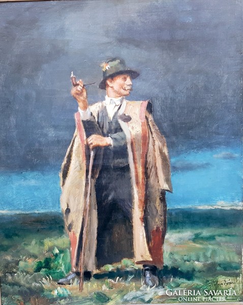 Pólya Iván (1889-1939) Pipázó Csikós (Pásztor)
