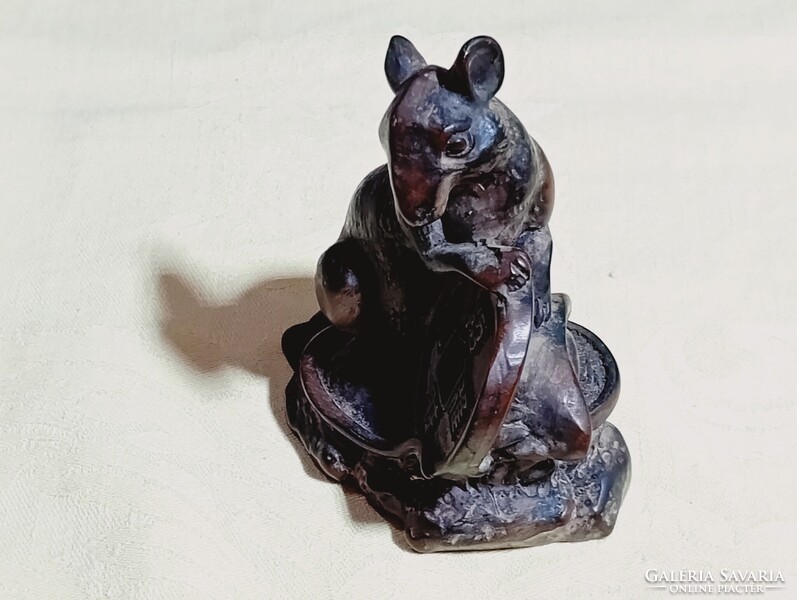 Patkány figura gyanta Kinai asztrológiai jel gazdagság siker Feng Shui