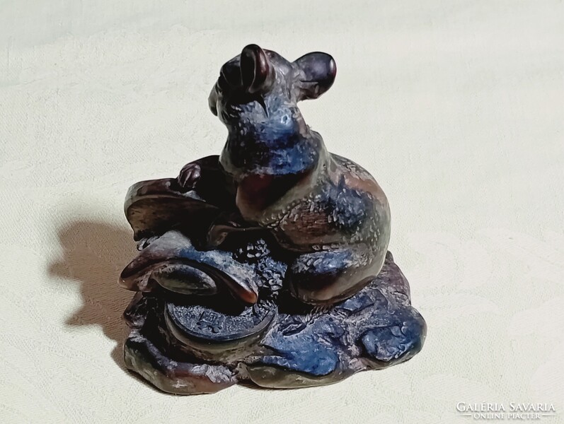 Patkány figura gyanta Kinai asztrológiai jel gazdagság siker Feng Shui