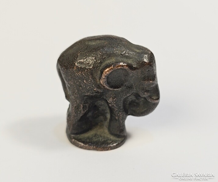 Antik bronz/réz miniatűr elefánt szobor