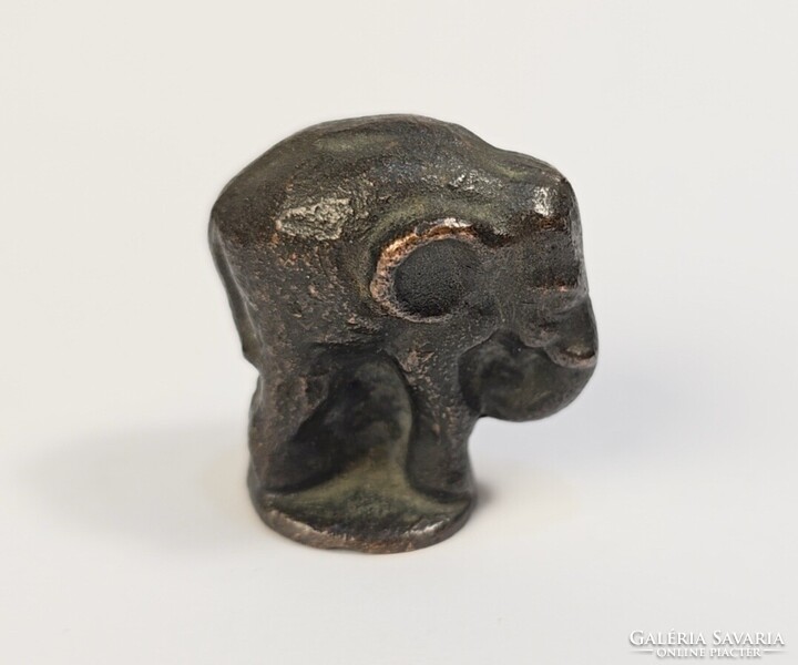 Antik bronz/réz miniatűr elefánt szobor