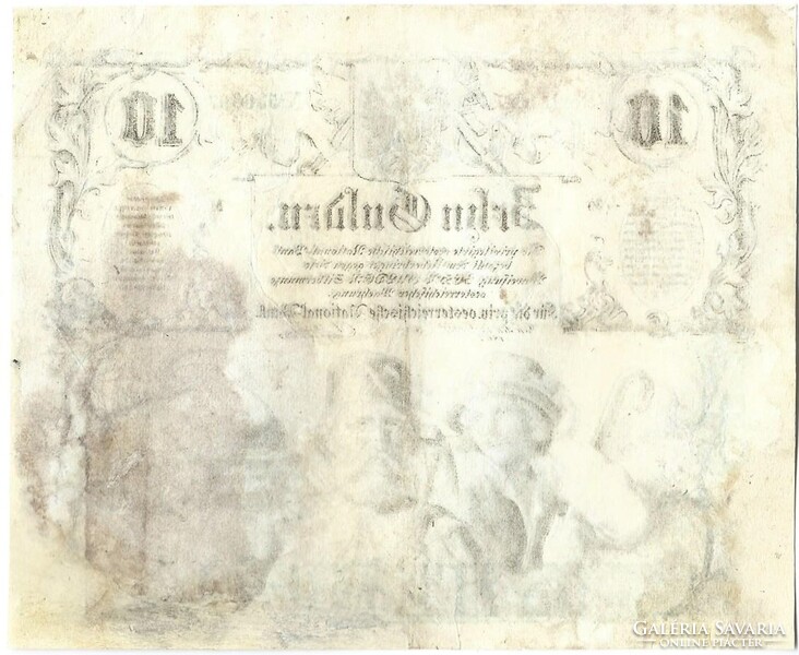 10 forint / gulden 1863 restaurált Nagyon ritka Ausztria osztrák-magyar