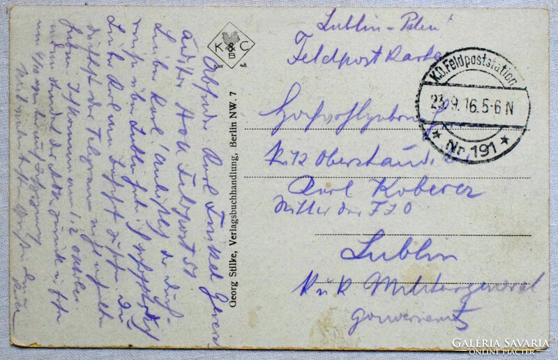 Brest-Litowsk (Fehéroroszo.)  . Brandruinen - hábors pusztítás  -   1916  KuK Feldpost Lublin