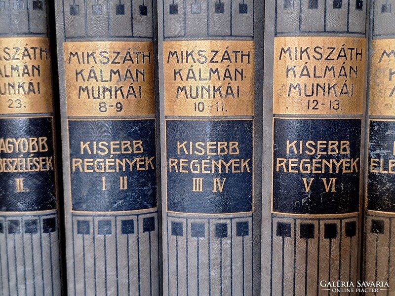 1910 MIKSZÁTH K. NEGYVEN ÉVES IRÓI JUBILEUMI SOR 18 SZECESSZIÓS  GOTTERMAYER KÖTÉS-IGEN SZÉP!