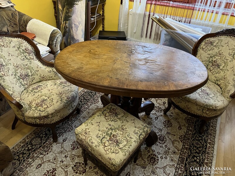Biedermeier/neobarokk bútorszett