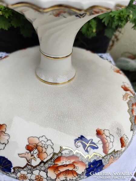 Copeland Spode Bertha patinás,talpas kínáló tál