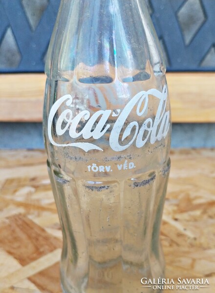 Retro  Coca-Cola üveg festett címkével
