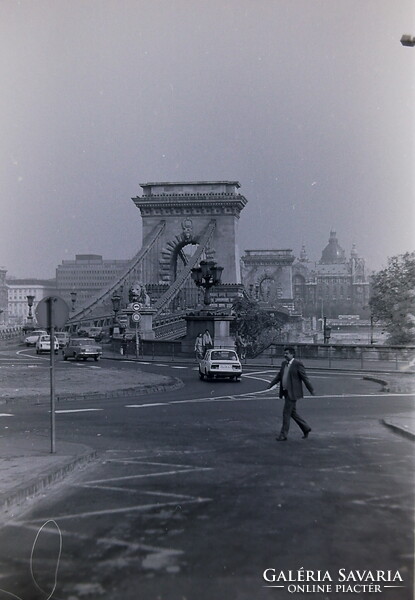 Régi fotónegatívok Budapest utcaképel Belváros Budavári Sikló Ruszvurm Gerbaud 1980-as évek közepe