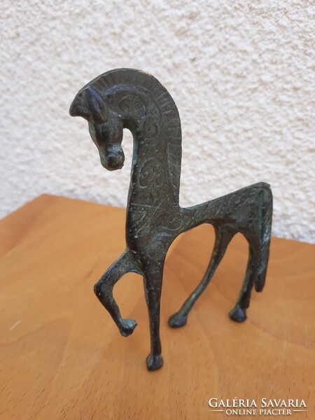 Mid century Frederick Weinberg iparművészeti bronz etruszk ló