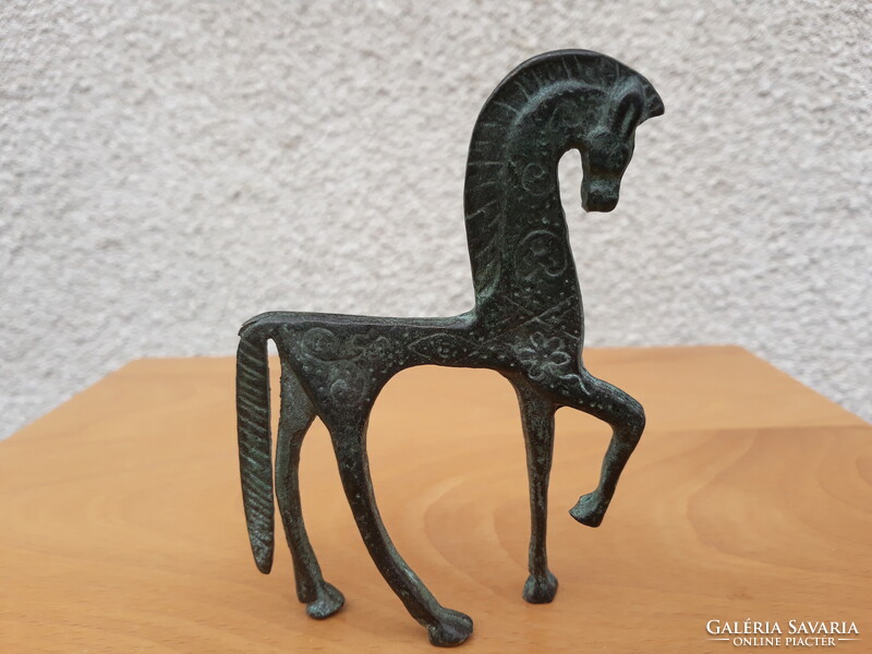 Mid century Frederick Weinberg iparművészeti bronz etruszk ló