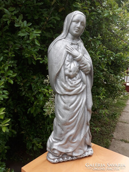 Antik kegytárgy, óriás méretű Szűz Mária szobor, 51 cm