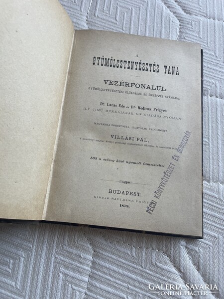 A gyümölcs tenyésztés tana regi konyv