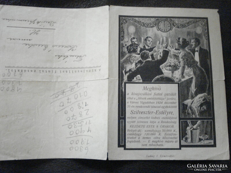 Geiger Richárd - Kner Röpke Lapok meghívó 1924. elküldött!