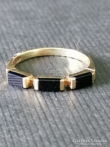 Onix köves arany gyűrű