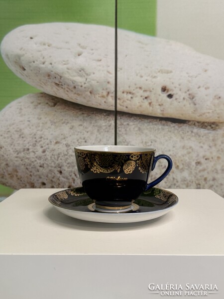 Lomonosov Orosz Cári Kobaltkék - Arany Porcelán Teáscsésze A150