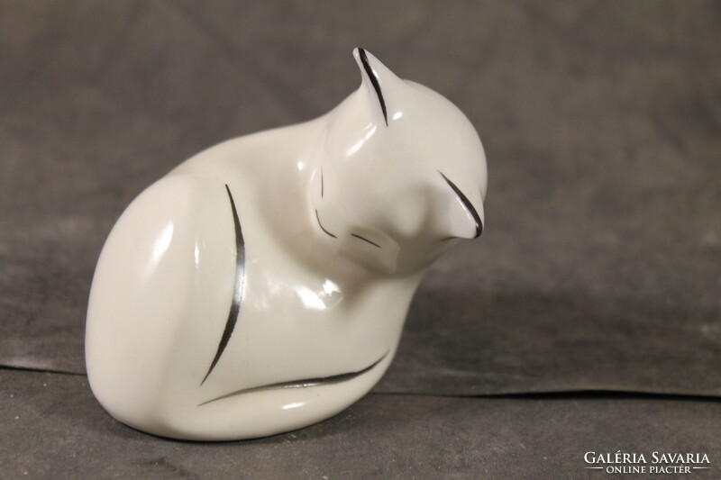 Hollóházi art deco cica 533