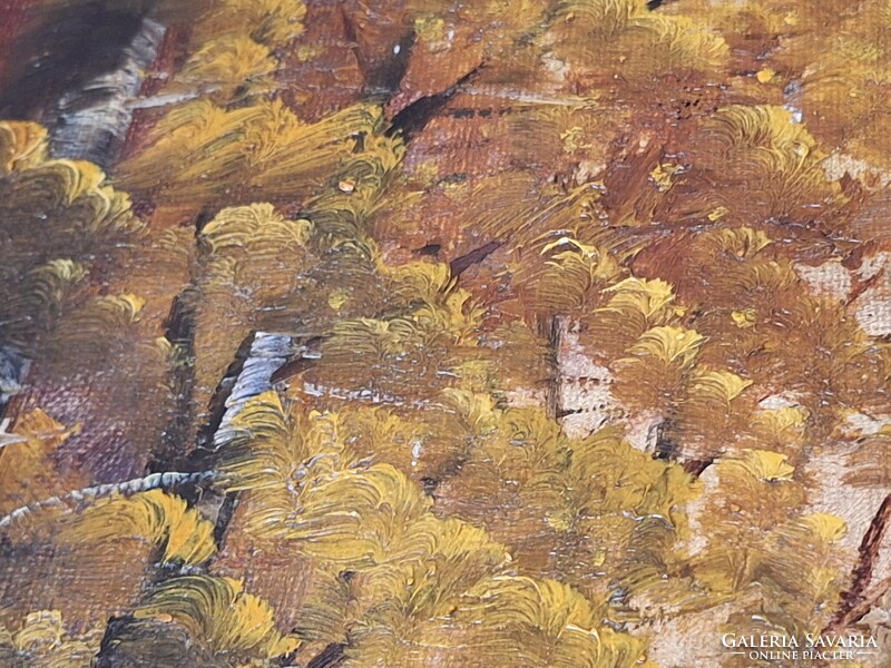 Antik JELZETT KUPCSÁNYI ??  FESTMÉNY 60x50 cm --ANTIK  KERETÉBEN