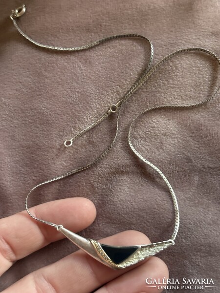 Csodás ezüst collier nyakék Art deco