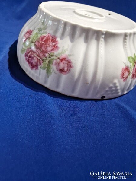 Zsolnay rózsás pogácsás,köretes,pörköltes,leveses,kínáló tàl 24,5 cm