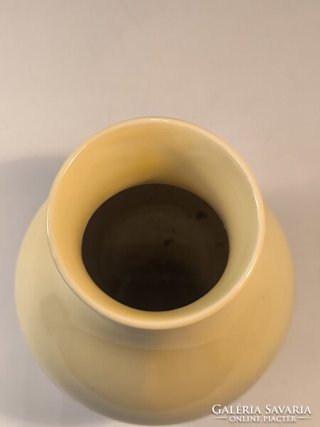 Zsolnay natúr sárga váza 18cm