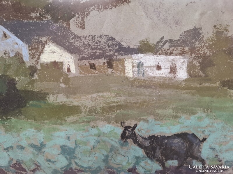 Deli Antal (1886-1960) Káposztásban,Képcsarnokos Festmény