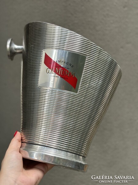 2 db G.H. MUMM Champagne magnum pezsgőhűtő jégveder párban