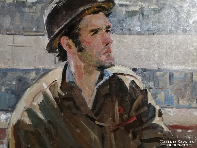 KOMSOMOL LEADER - YUGAI V. - SOVIET UKRAINIEN ART - KOMSZOMOL VEZETŐ, KOMMUNISTA MŰVÉSZET