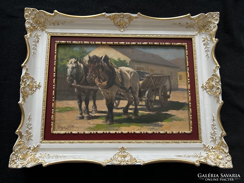 Celestine Pállya (1864 - 1948): yoke horses