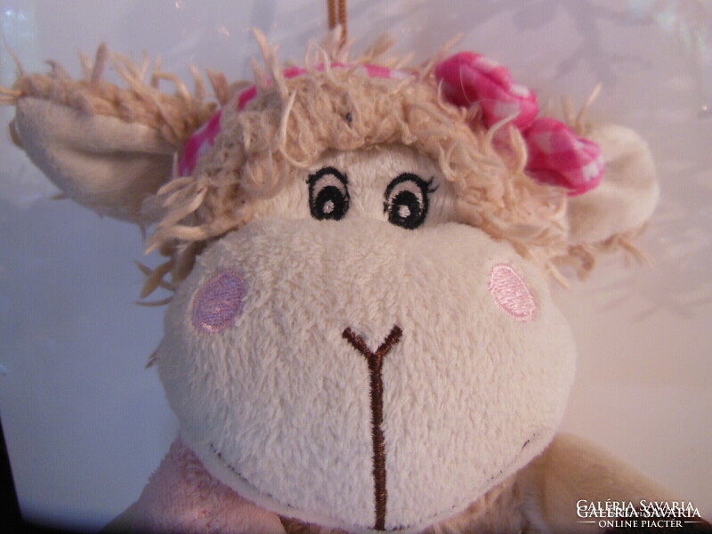 BÁRÁNY - ALKUKÉPES -FLOS TOYS - 30 x 15 cm - PLÜSS - FÜGGESZTHETŐ - GYŰJTEMÉNYBŐL - RETRO - HIBÁTLAN