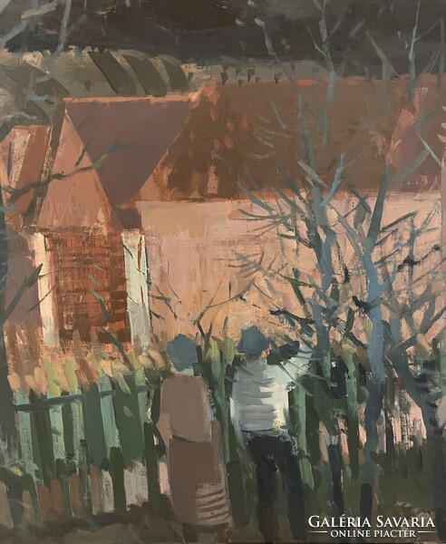 HATALMAS!!! Luzsicza Lajos (1920-2006) 116x166!!! cm EREDETI olajfestménye