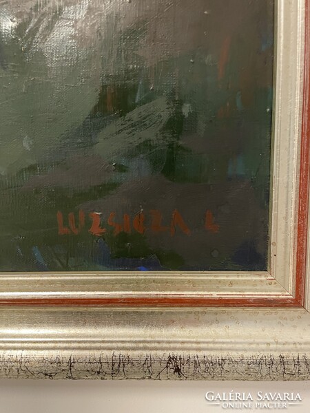 HATALMAS!!! Luzsicza Lajos (1920-2006) 116x166!!! cm EREDETI olajfestménye