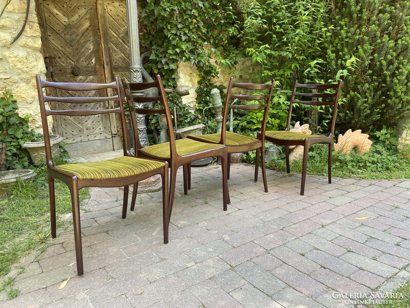 Mid Century Dán Design Székek Paliszander