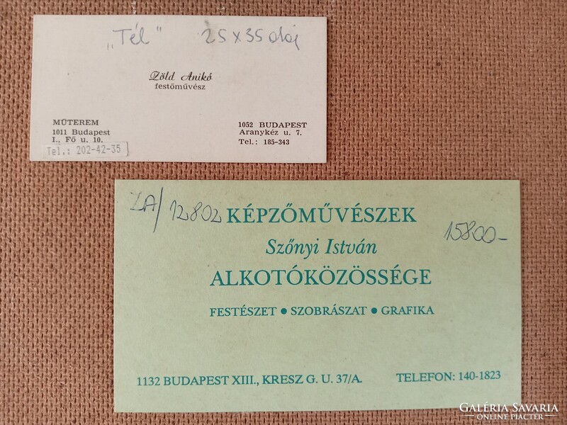 Zöld Anikó Tél c. festménye
