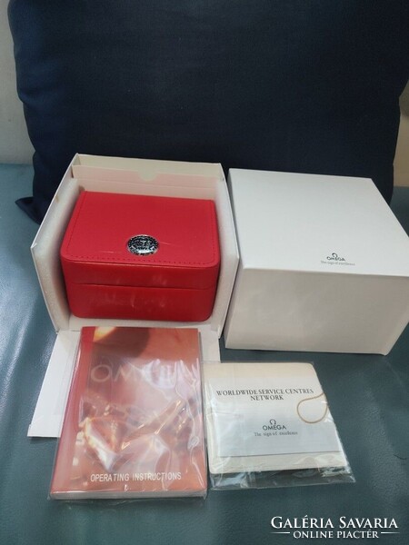 Omega eredeti óra doboz,certifikáció + promocios füzet