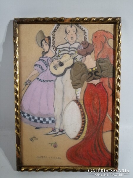 ART DECO GRAFIKA - SZOPOS SÁNDOR /1881-1954/