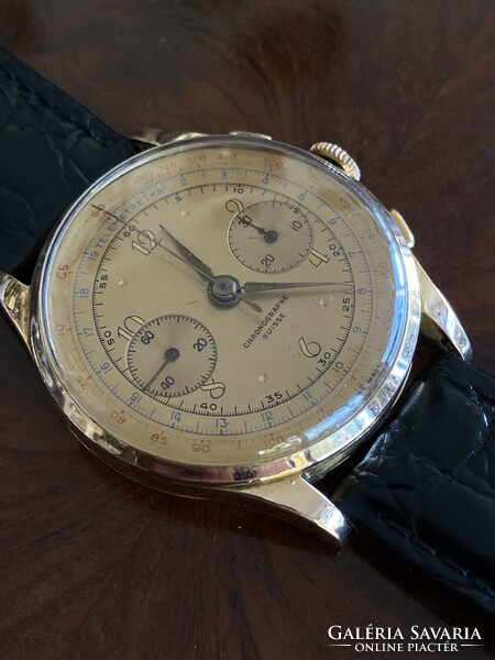 Chronographe Suisse  Kronográf 18k Arany Férfi Karóra 1960