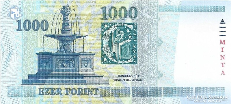 1000 forint 1999 MINTA UNC alacsony sorszám "0000187"