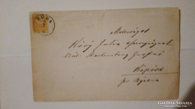 1871 Levél Réznyomat 2 kr képbe fogazott